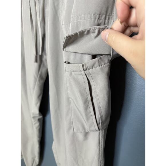 90 Degrees Cargo Joggers Women's Size Medium Lightweight Grey Easy On Cozy - Picture 3 of 11